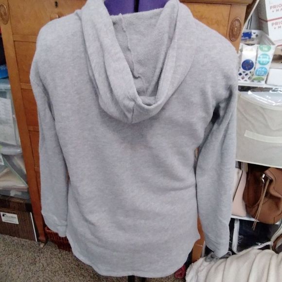 Michael Kors Grey Waffle Knit Thermal Top - Picture 4 of 5